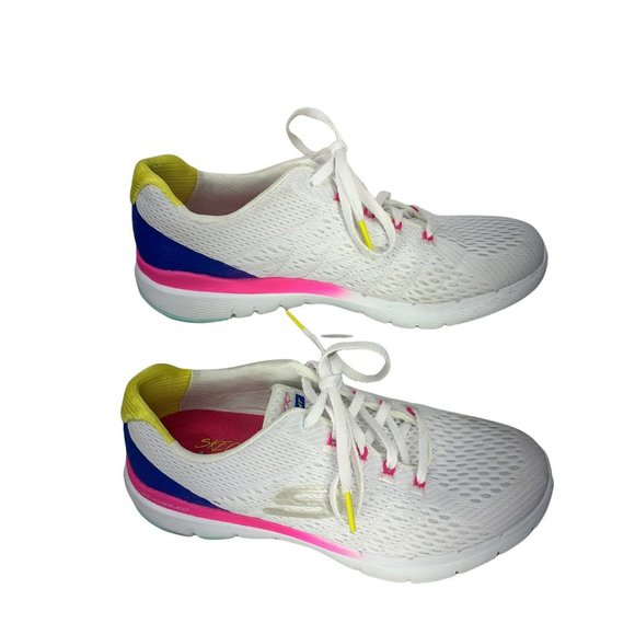 Skechers Air Cooled Memory‎ Foam Size 8 White Women's Sneakers - Picture 1 of 9